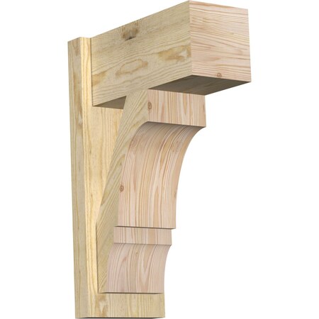 Ekena Millwork Balboa Block Rough Sawn Outlooker, Douglas Fir, 8"W x 16"D x 24"H OUT08X16X24BOA05RDF